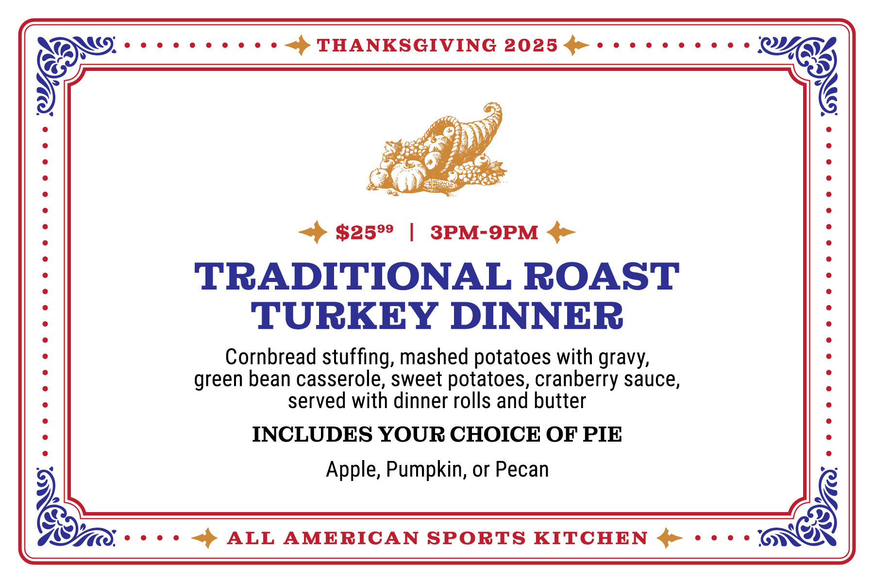 All American Sports Kitchen: Thanksgiving 2025