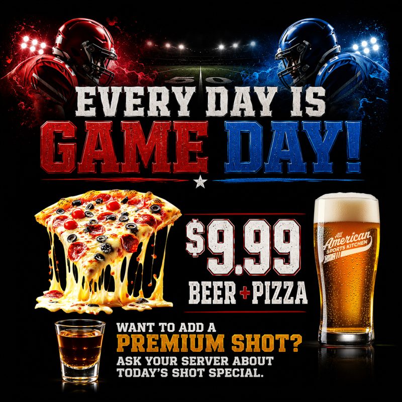 Pizza & Beer at All American Sports Kitchen