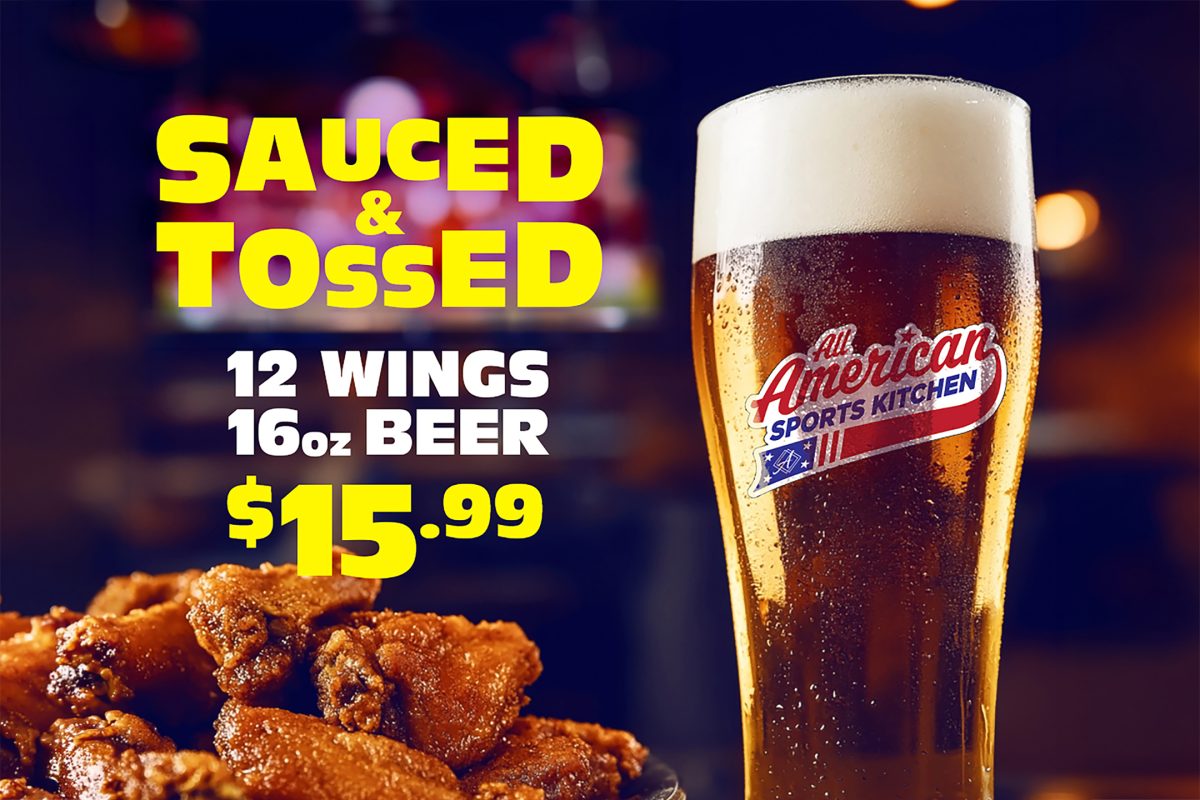 Sauced & Tossed Special at All American Sports Kitchen