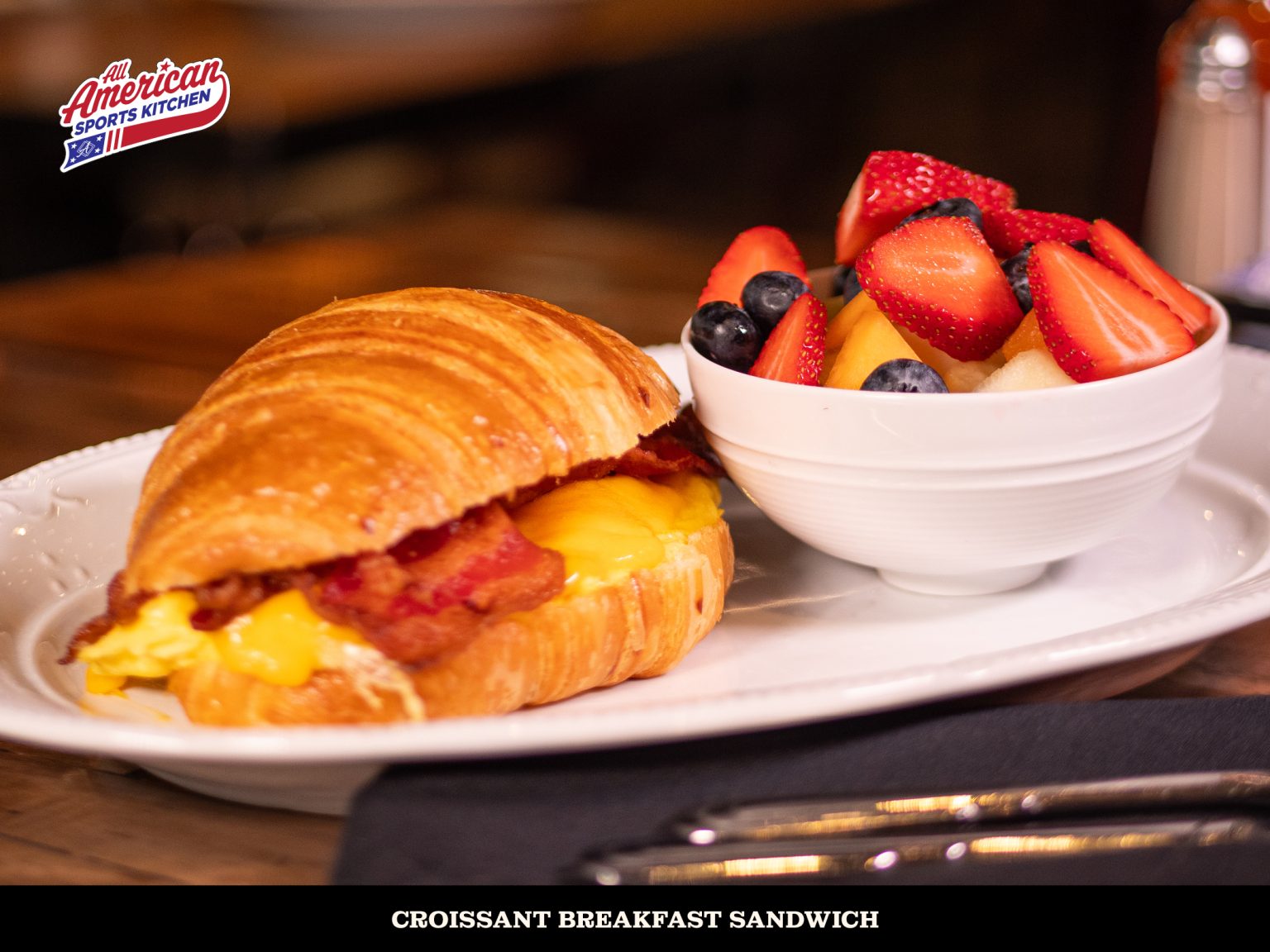 All American Sports Kitchen: Croissant Breakfast Sandwich