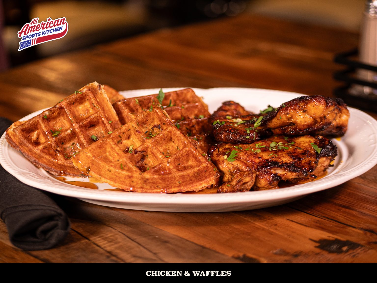All American Sports Kitchen: Chicken & Waffles