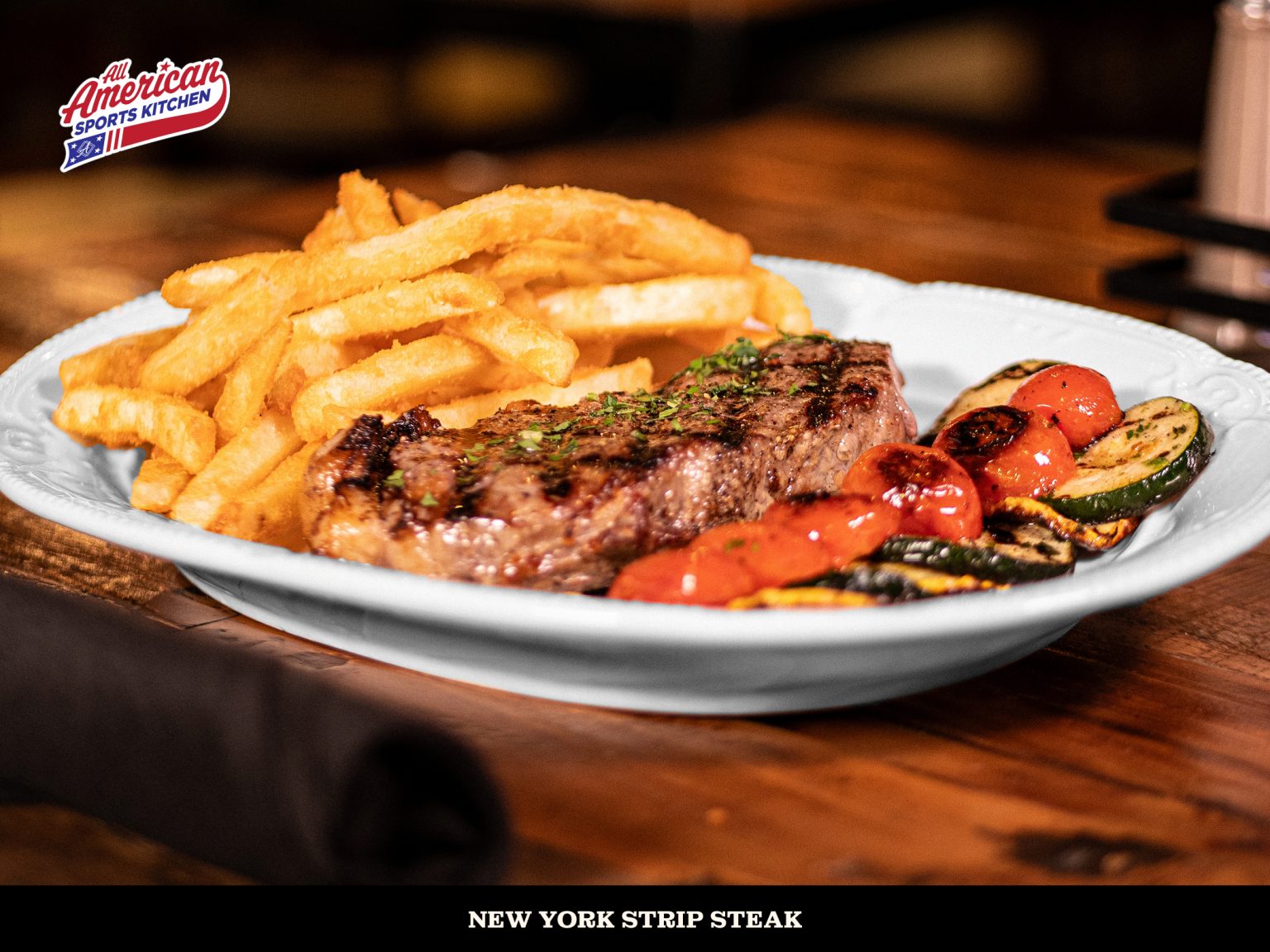 All American Sports Kitchen: New York Strip Steak