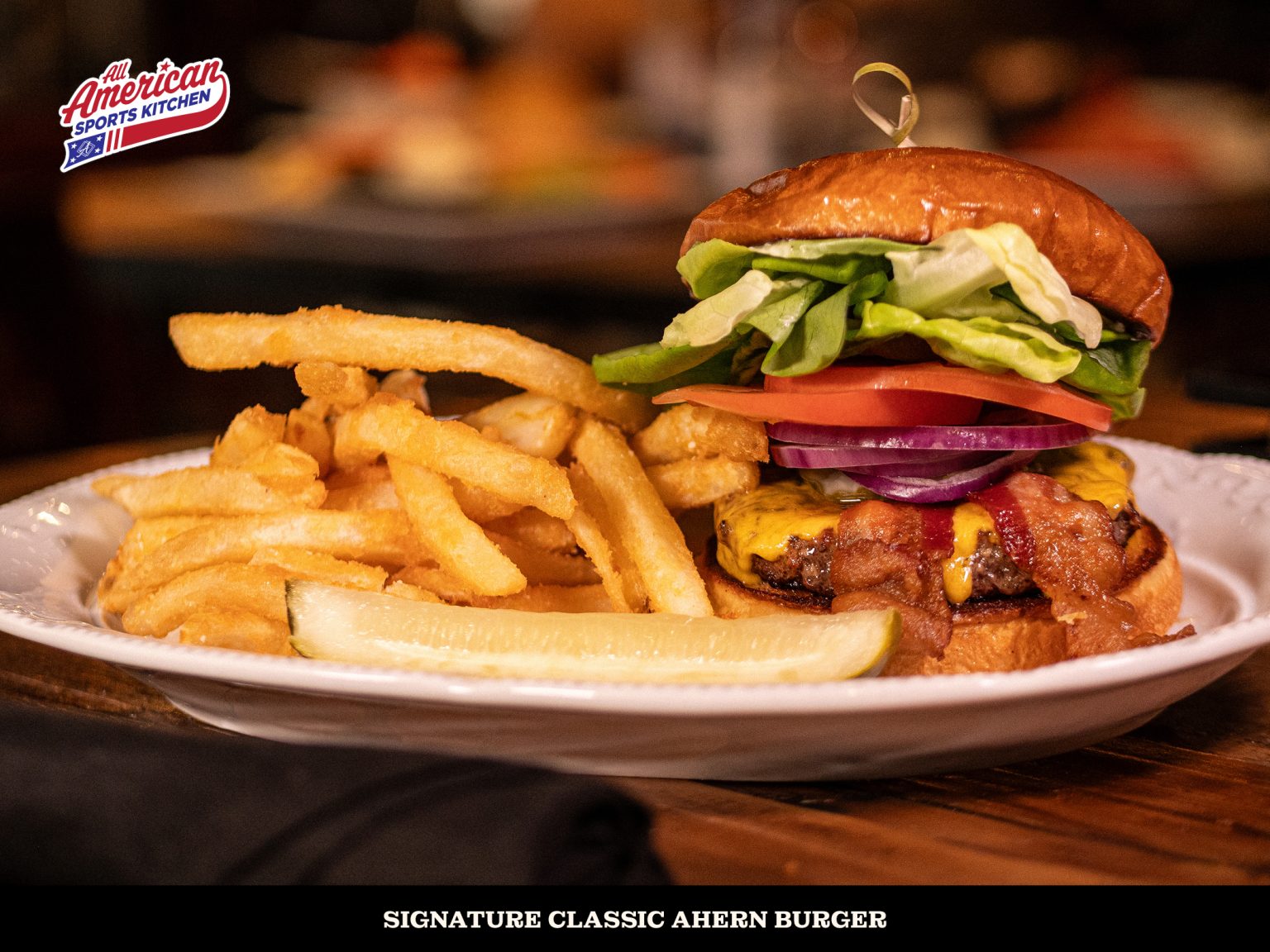 All American Sports Kitchen: Signature Classic Ahern Burger