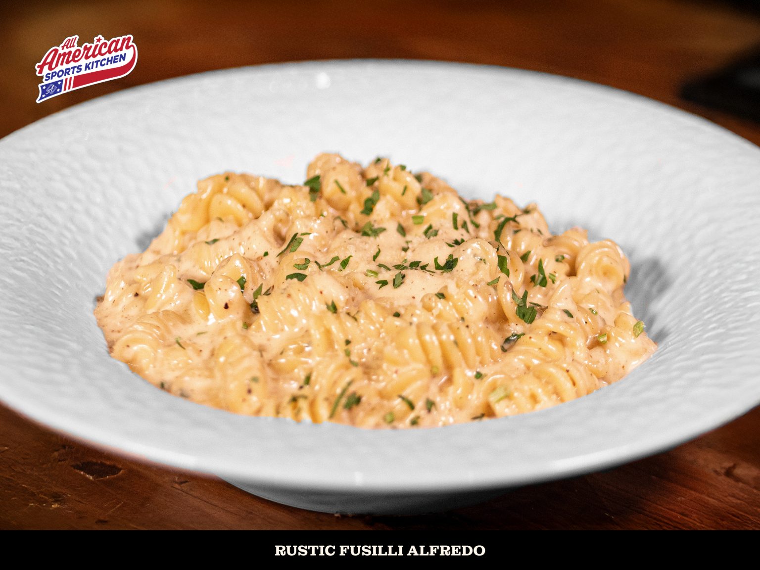 All American Sports Kitchen: Rustic Fusilli Alfredo