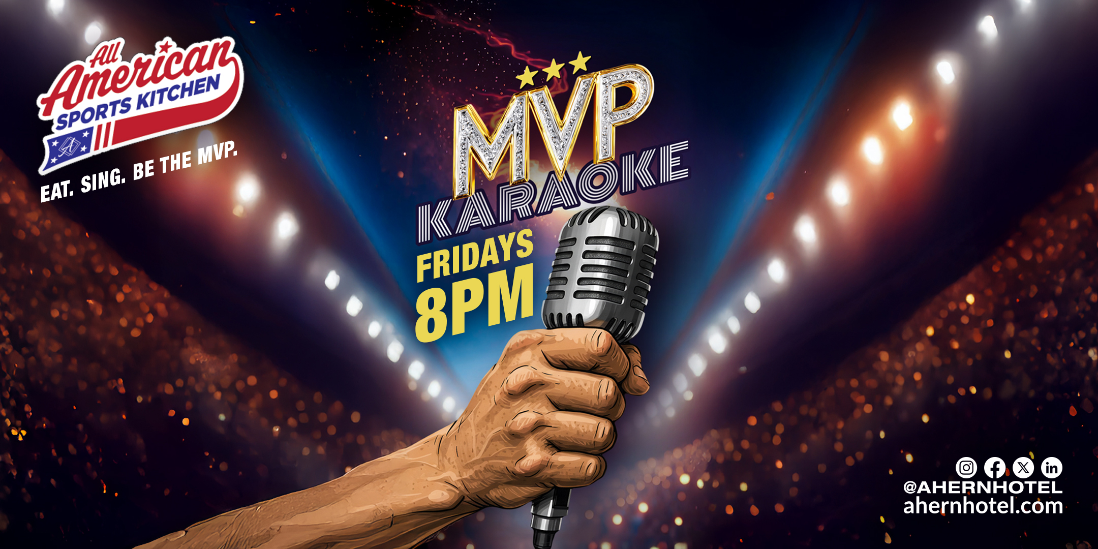 MVP Karaoke at All American Sports Kitchen at Ahern Hotel